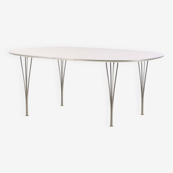 Super ellipse table by Jacobsen & Mathsson (Piet Hein, brown label) 180x120