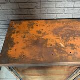 Old steel workshop cabinet