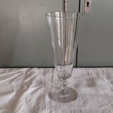 Very large glass or old vase, blown glass, bubbled 19th