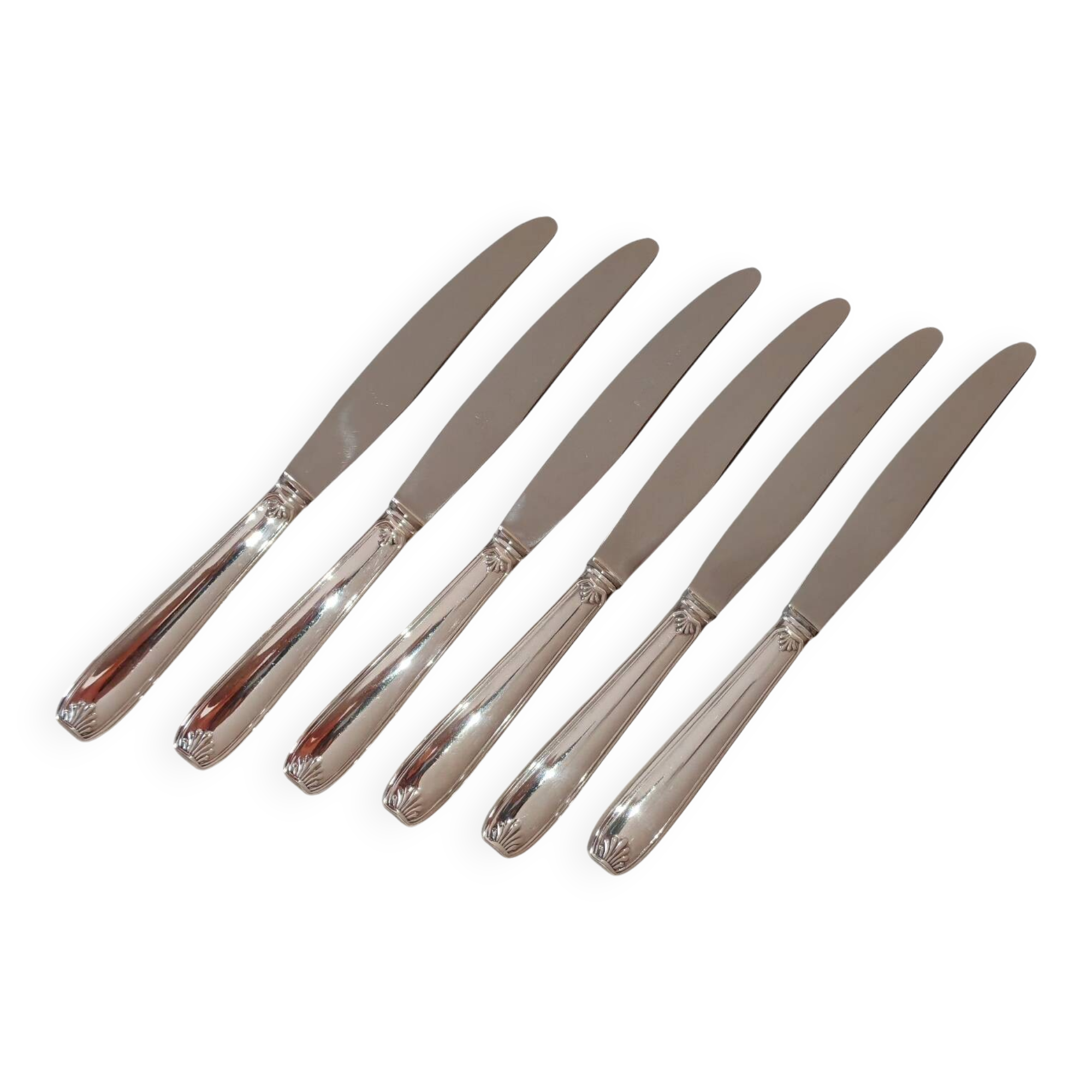 Silver-plated metal cheese knives