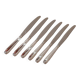 Silver-plated metal cheese knives