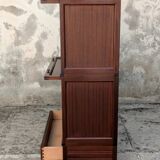 Oak office display case (1960s) H125cm