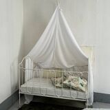 Wrought iron baby bed with mattress