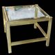 Petite table basse bout de canapé design métal doré
