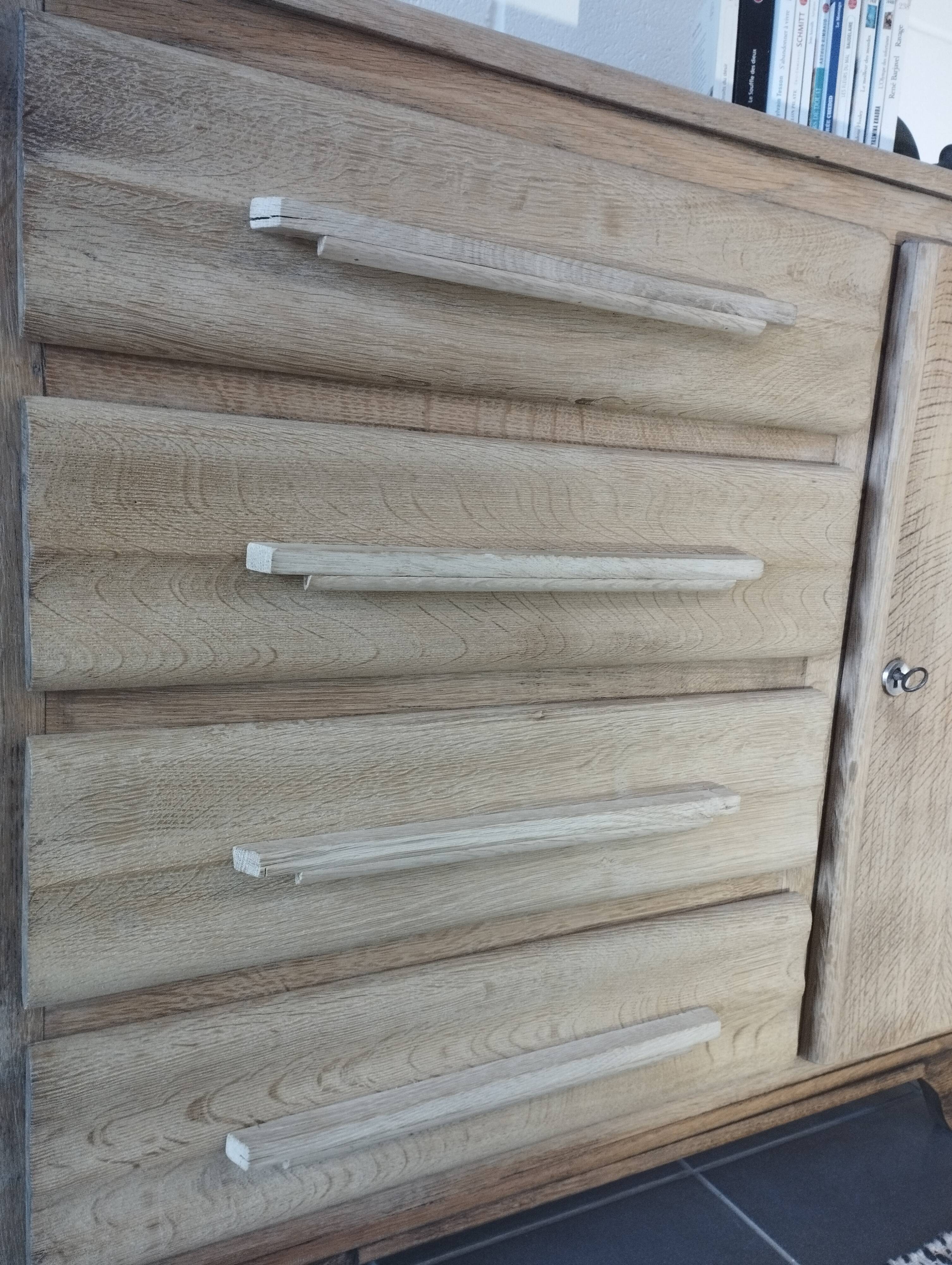 Art Deco chest of drawers blond oak