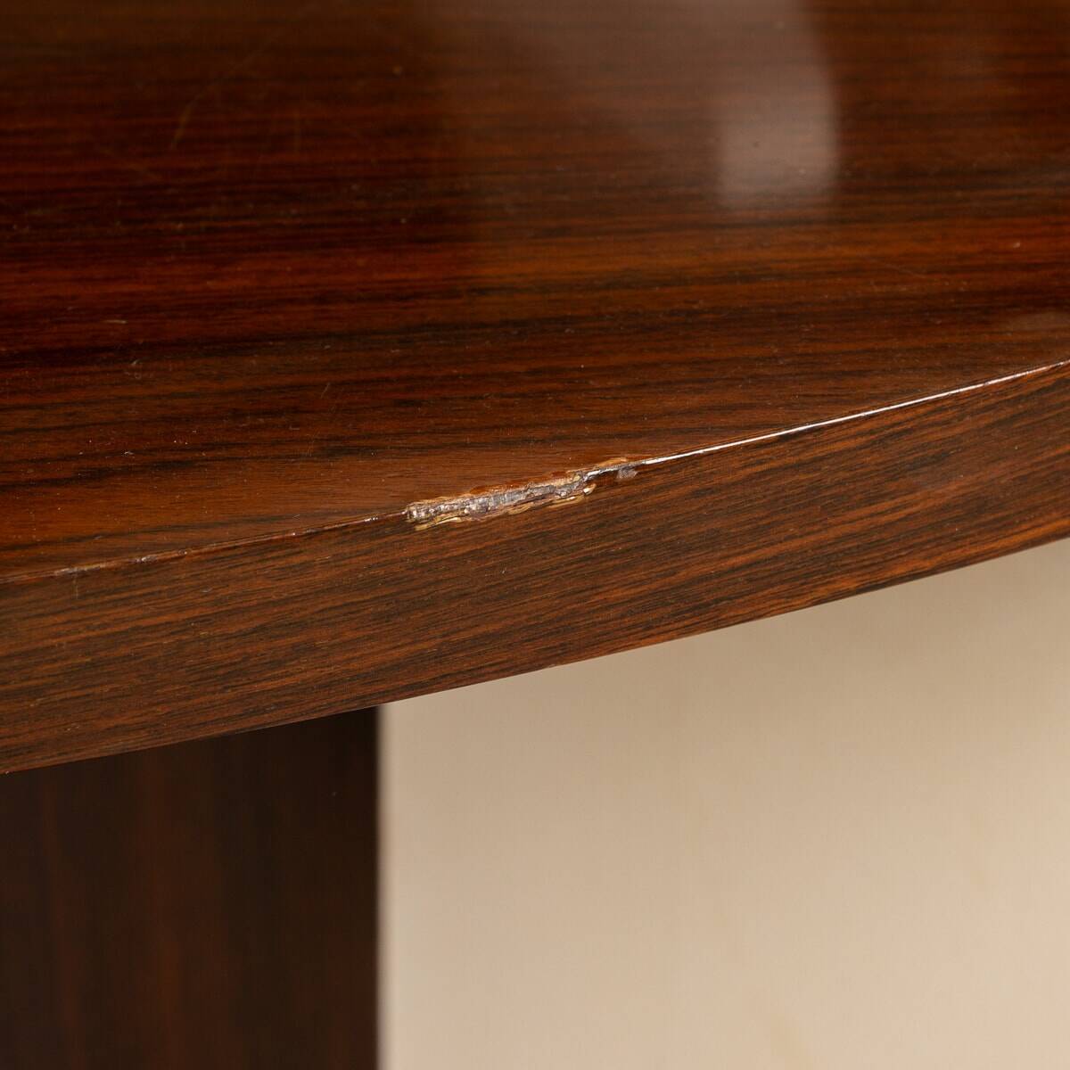 20thC ITALIAN STANDING DRY BAR IN HARDWOOD & CREAM LAMINATE c.1970