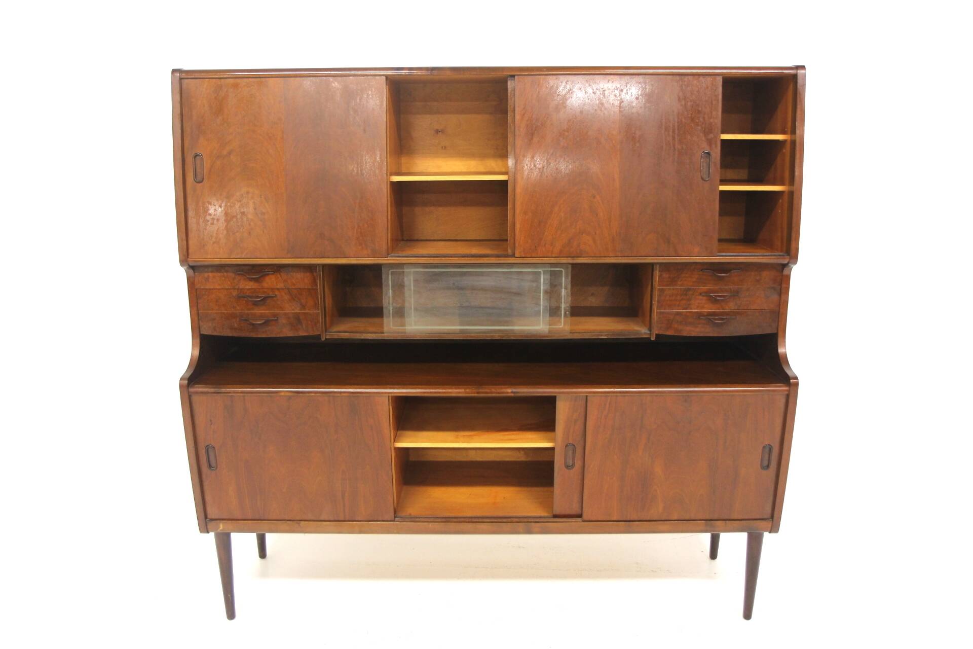 Scandinavian enfilade in walnut, Sweden, 1960