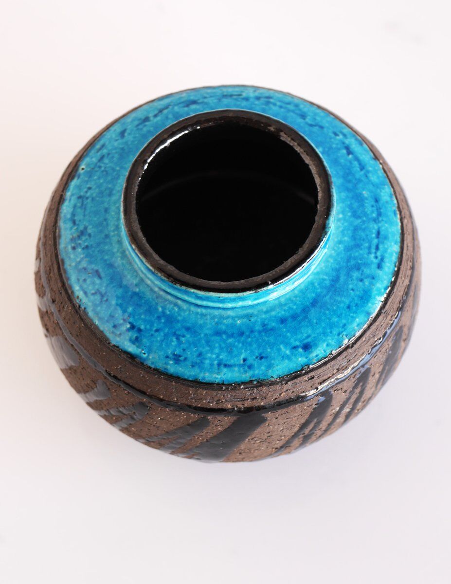 Mid-century modern studio art ceramic vase by Inger Persson for Rörstrand, Sweden, 1970s