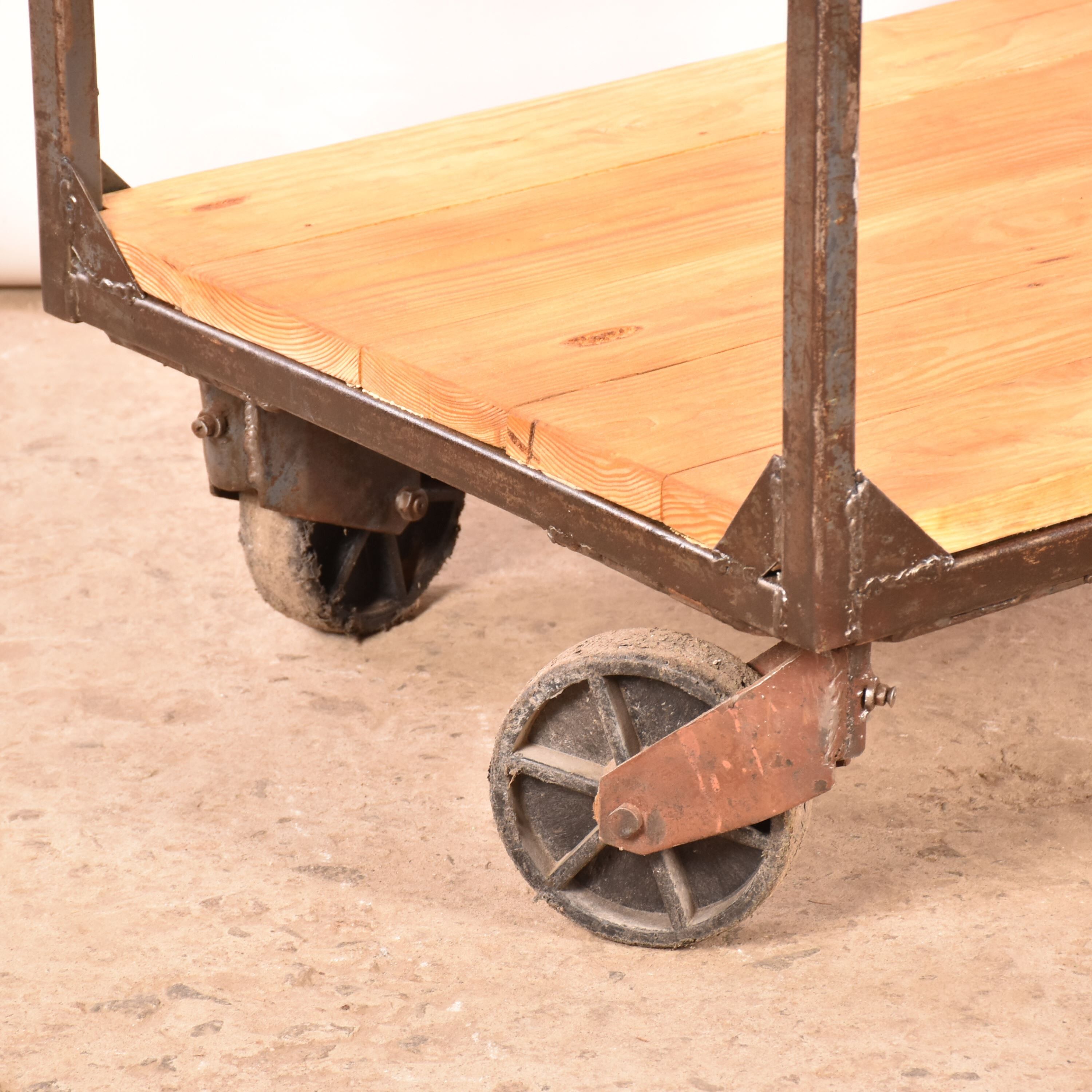 Industrial trolley cart shelving unit