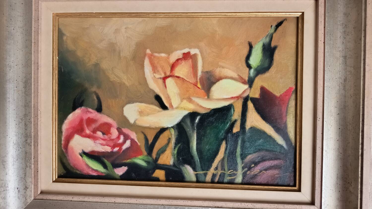 Floral oil arrangement