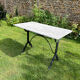Vintage bistro table 1930 marble top for 4 people