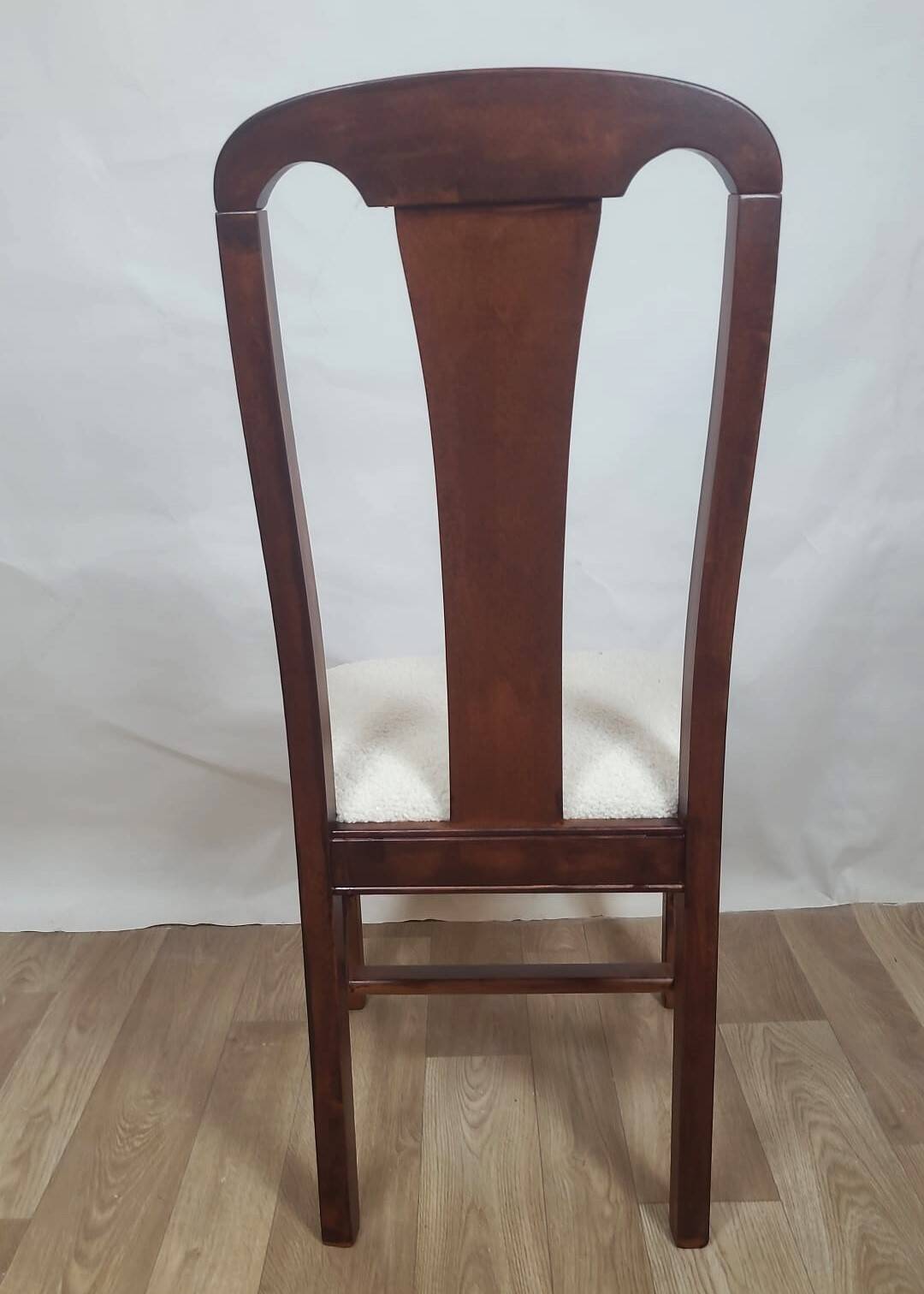 Vintage 70s/80s chair reupholstered in bouclé