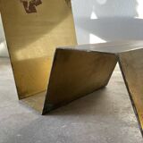 Addor 60s sculptural marble and brass coffee table