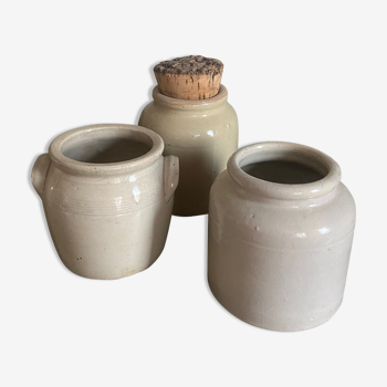 Pots céramique écrus