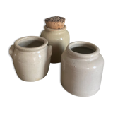 Unbleached ceramic pots