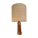 Midcentury French modernist wood turnt table lamp