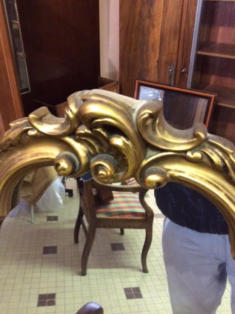 Golden rocaille mirror