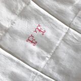 4 old monogrammed napkins