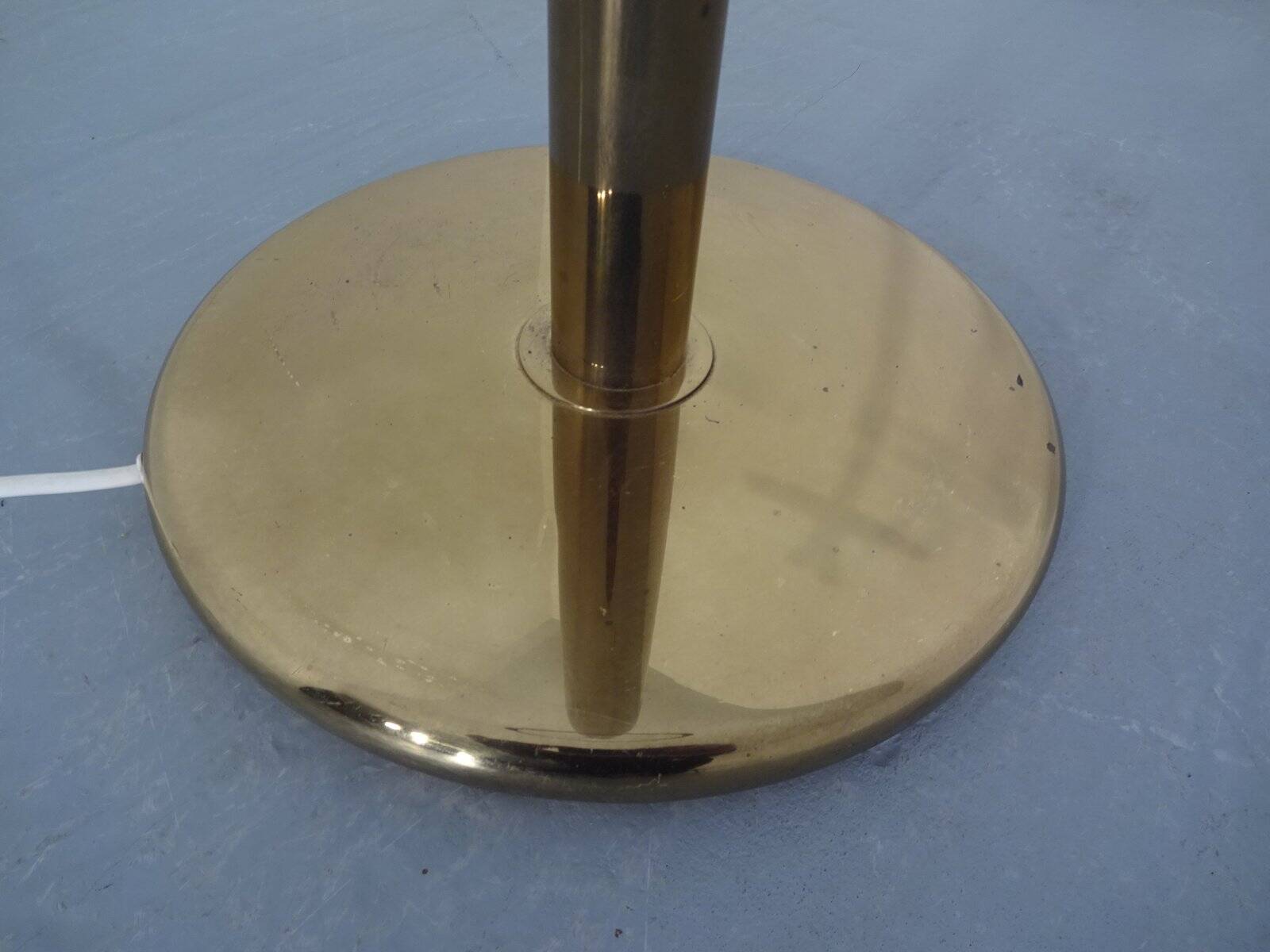 Brass and Glass Floor Lamp, 1970s