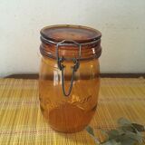 Amber glass jar "The Practice."