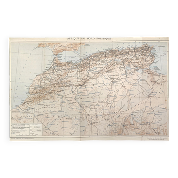 Carte d'Afrique du nord