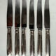 Set of 6 Boulenger silver metal knives