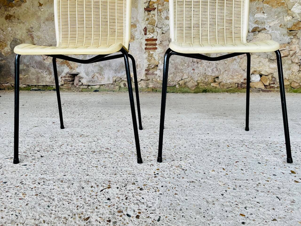Pair of vintage garden chairs by Fantasia, circa 1950s