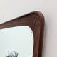 Vintage Scandinavian teak mirror from the 1960s.