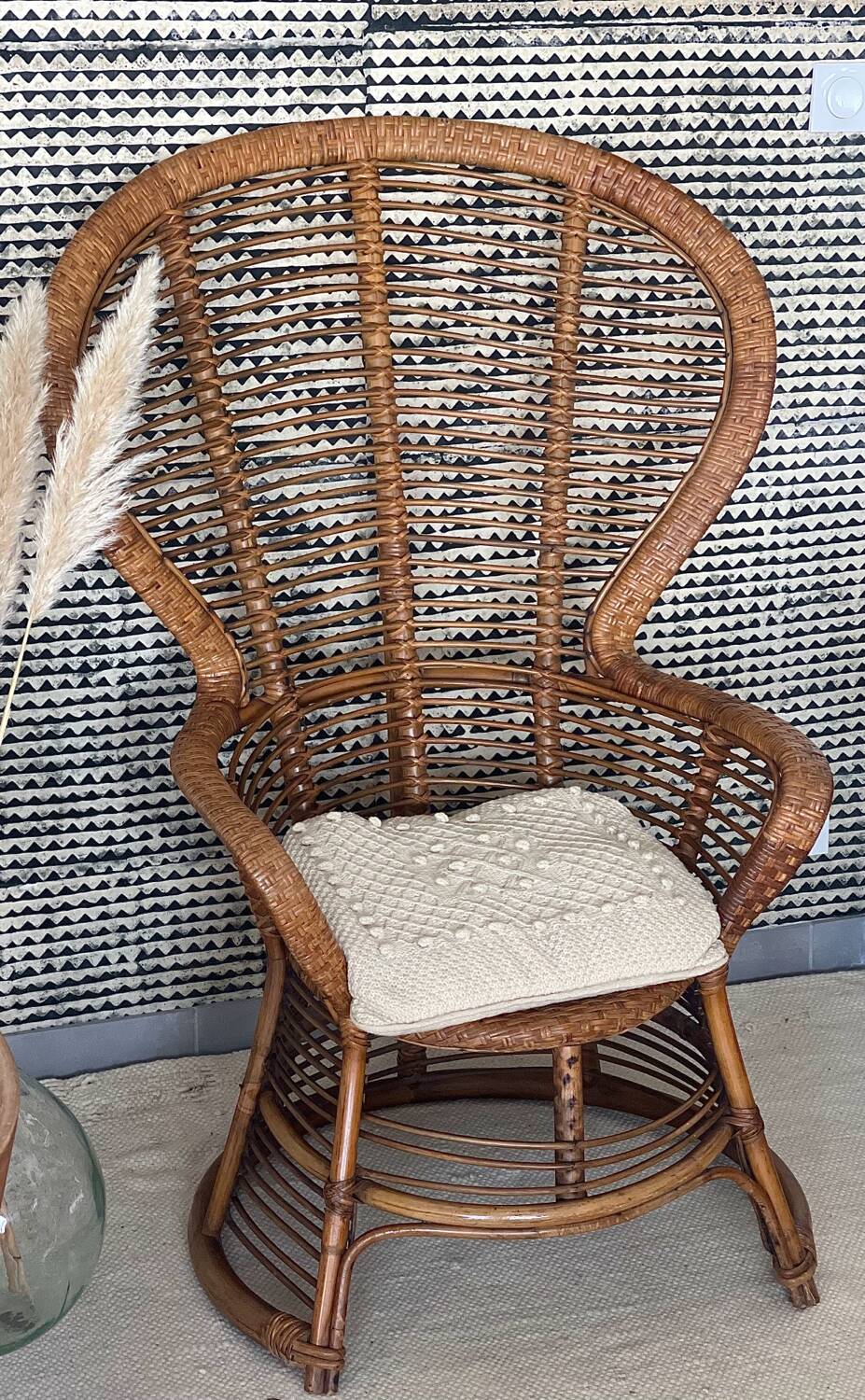Rattan armchair 1960