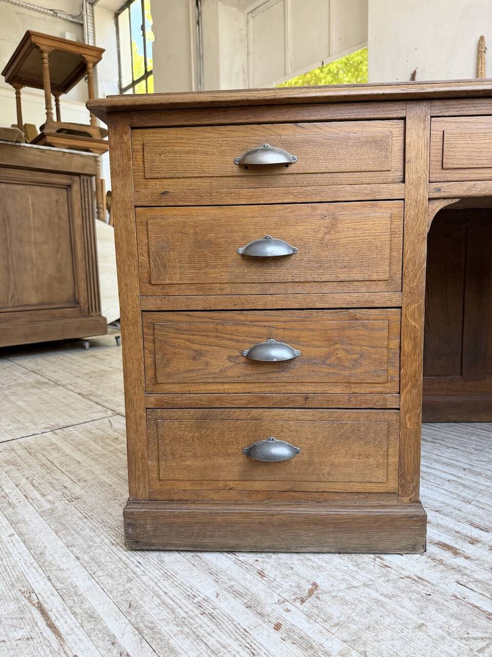 1950s oak office counter