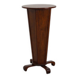 Art Deco round Oak Side Table, France 1930s