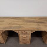 Double oak desk