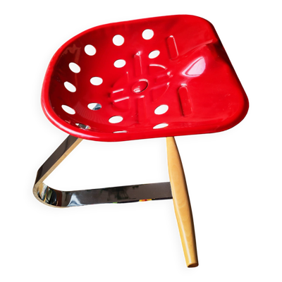 Tabouret Zanotta Mezzadro rouge