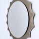 Postmodern Sun Shaped Bronze Wall Mirror in the Style of Cristal Art, Italy