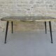Table basse des années 50, décor oiseaux tropicaux