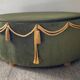 Pouf coffre en velours vert des années 70
