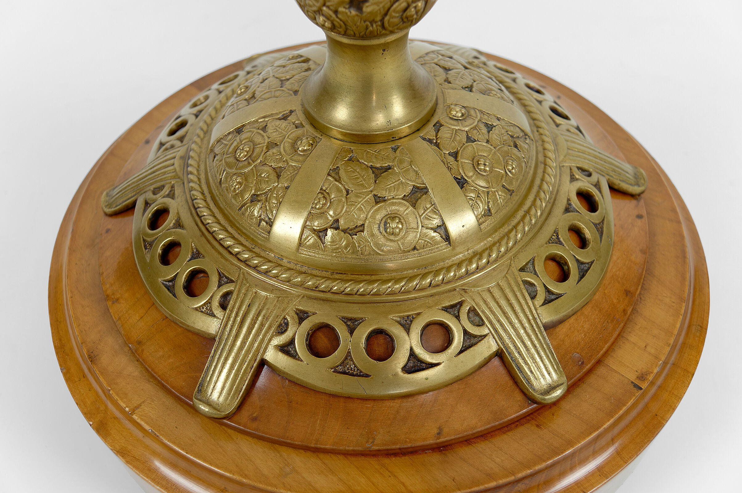 Art Nouveau cherry floor lamp by Paul Follot, circa 1920