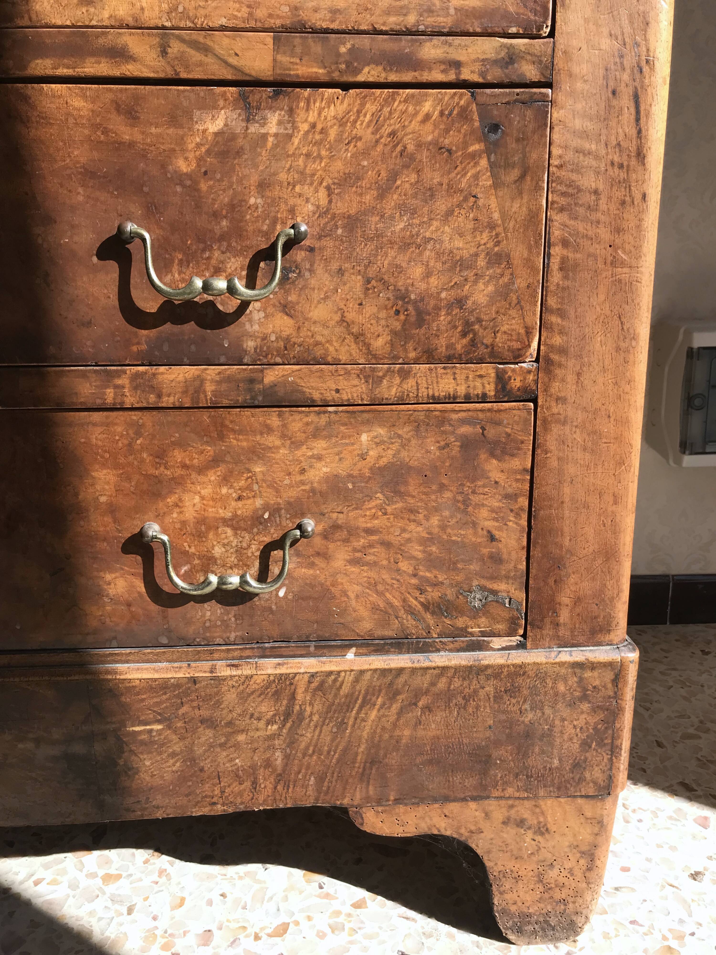 Old country chest of drawers nineteenth century
