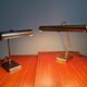 Pair of brass desk/piano lamps, 1950s-60s