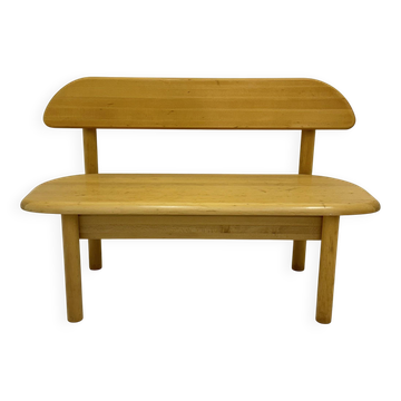Banc danois vintage Ansager mobler en bois massif, 1970