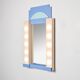 Polychrome wall mirror, France, circa 1980