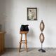 Lampadaire bronze et corde 1970