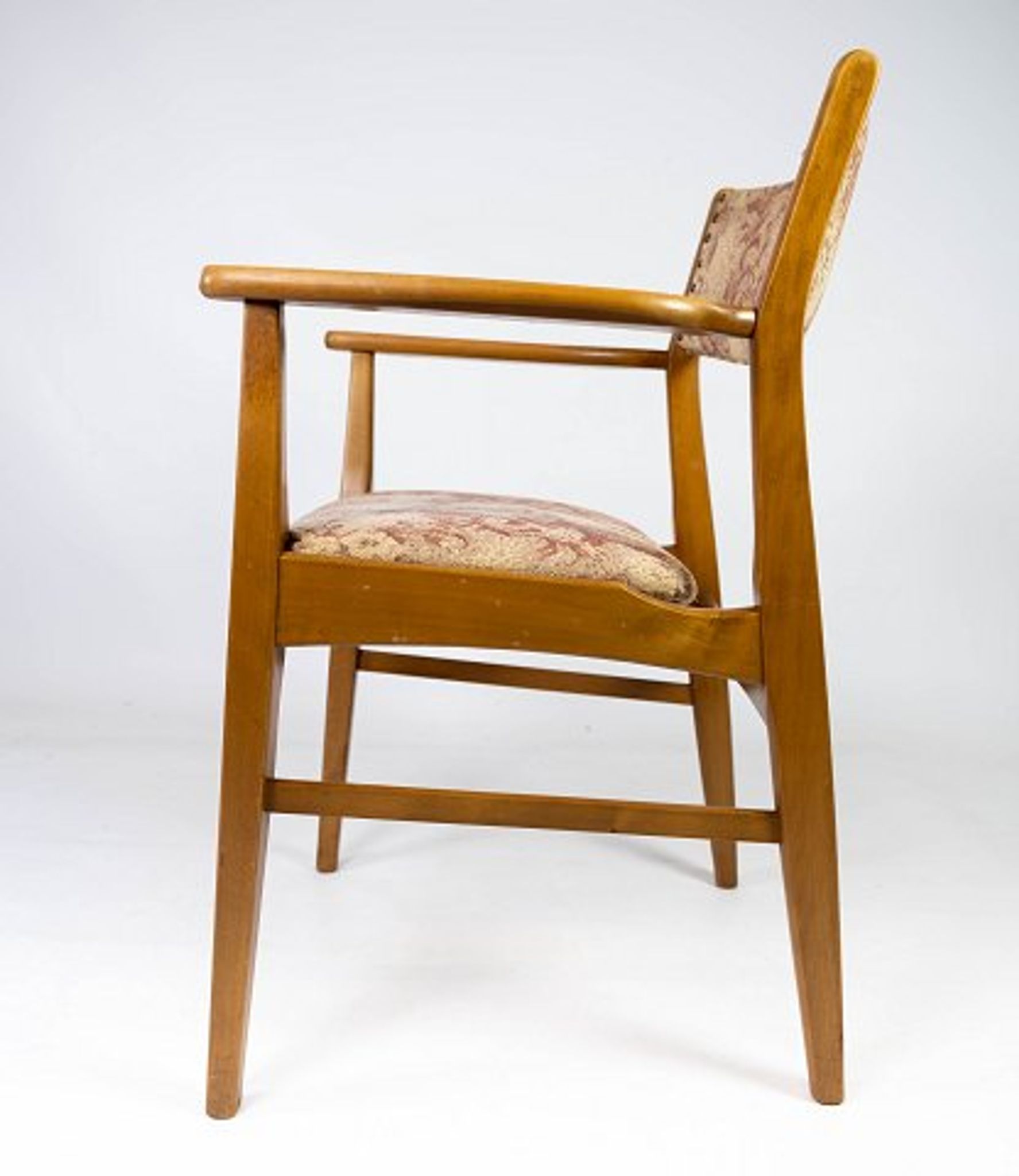 Chaise en teck avec accoudoirs 60s
