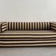 Beige and brown sofa vintage guest bed