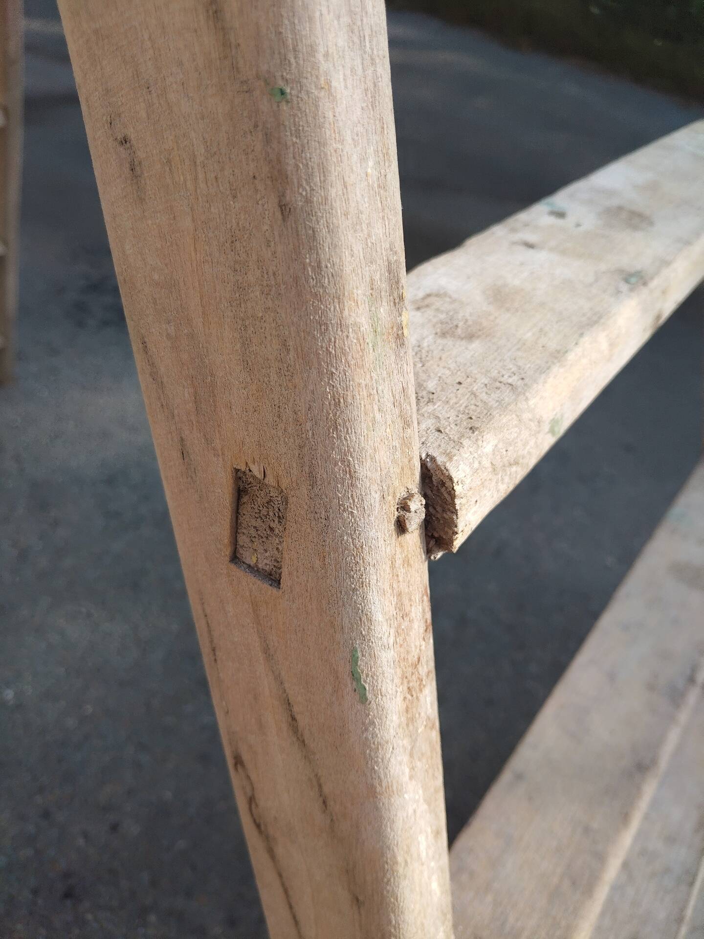 Workshop step stool in wood