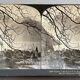 Old photography stereo, stereograph, luxury albumine 1903 Lake Lucerne, Switzerland