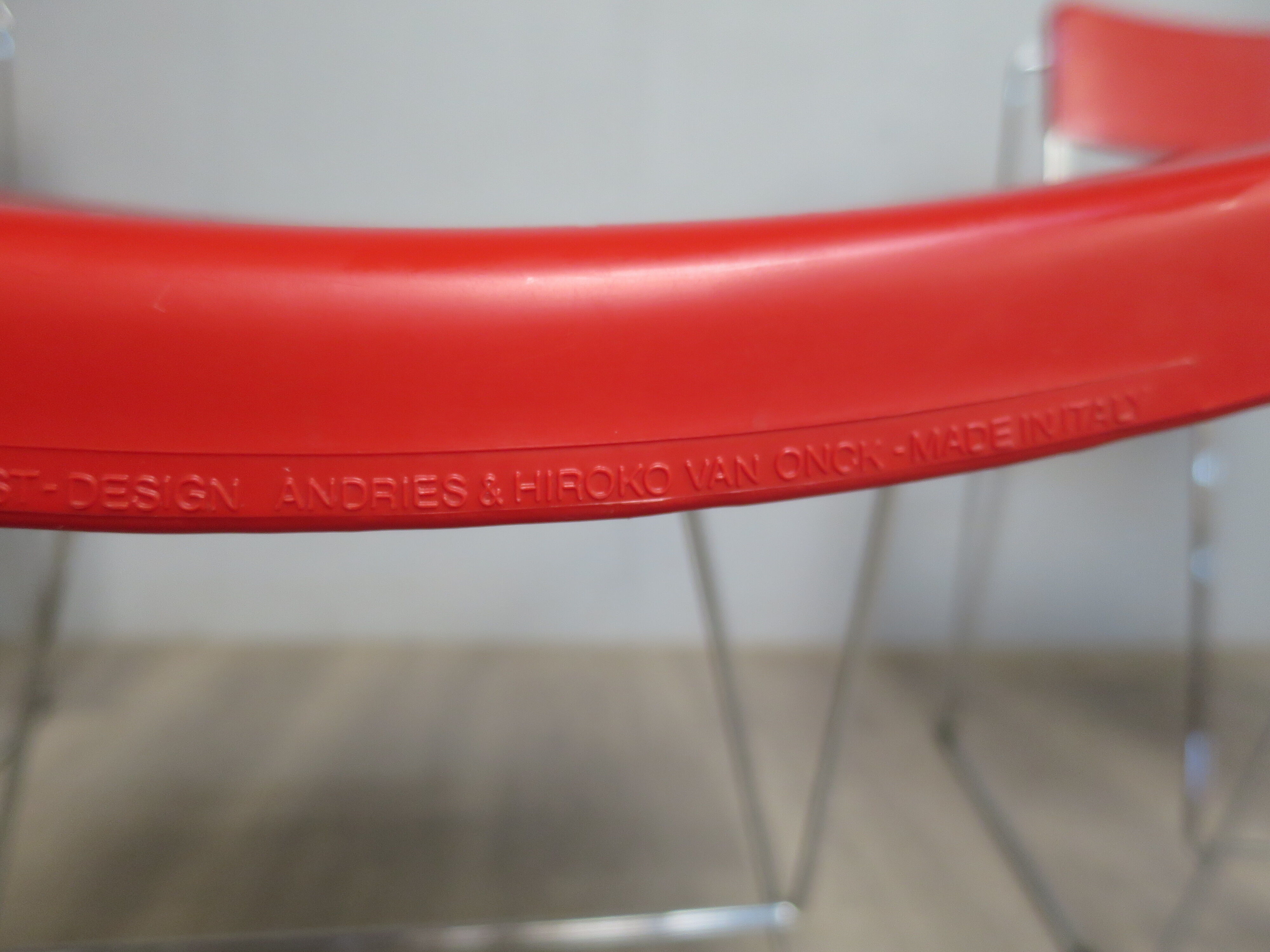 Set of 4 chairs V line Magis by Andries and Hiroko Van Onck