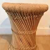 Small bamboo and rope tabouret