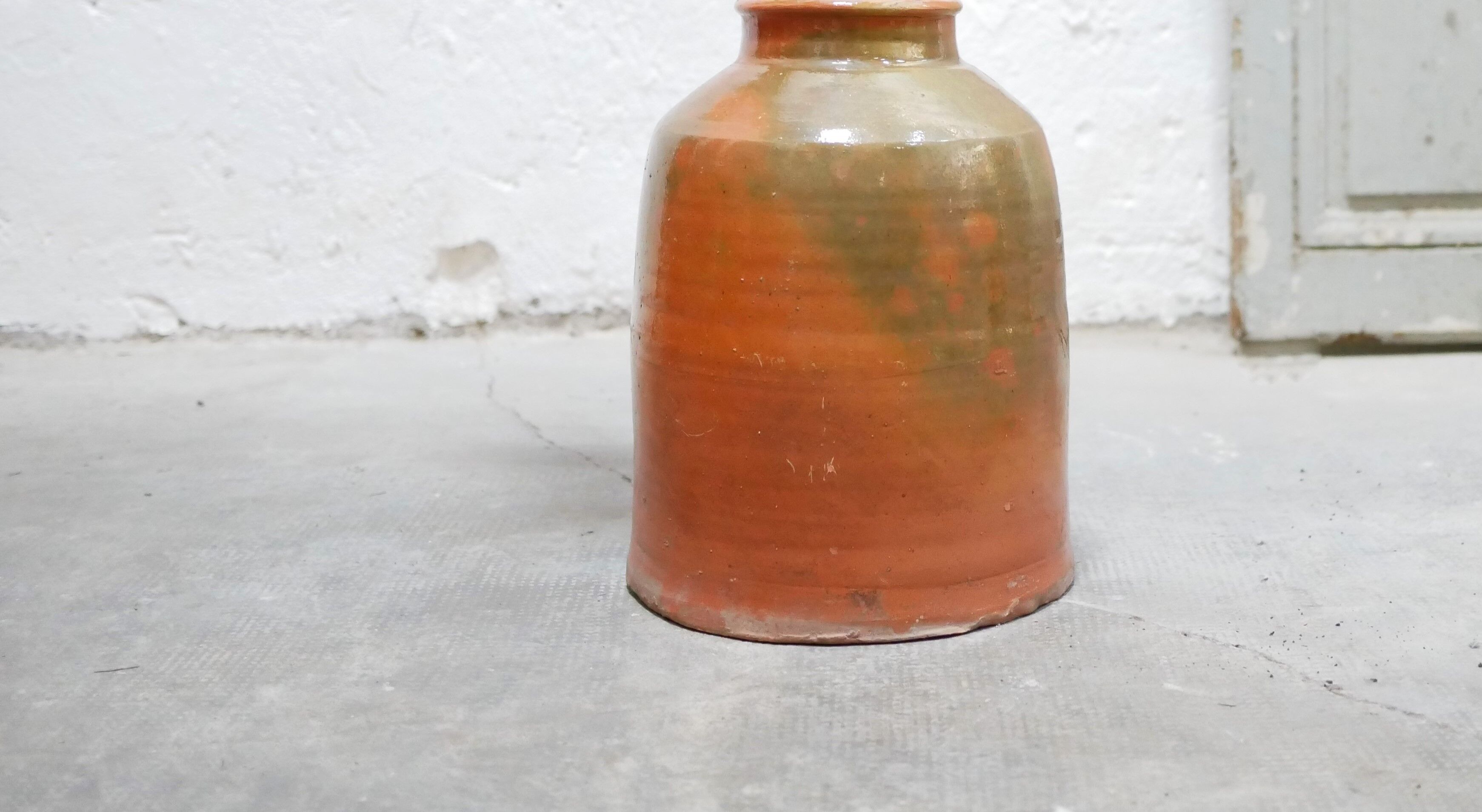 Vintage glazed terracotta pot