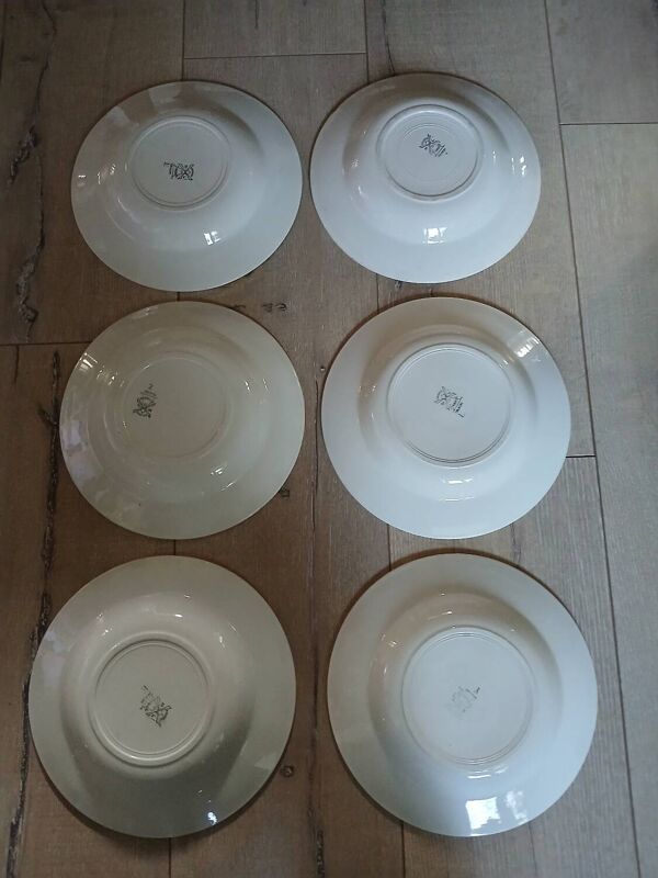 6 assiettes creuses Moulin des Loups